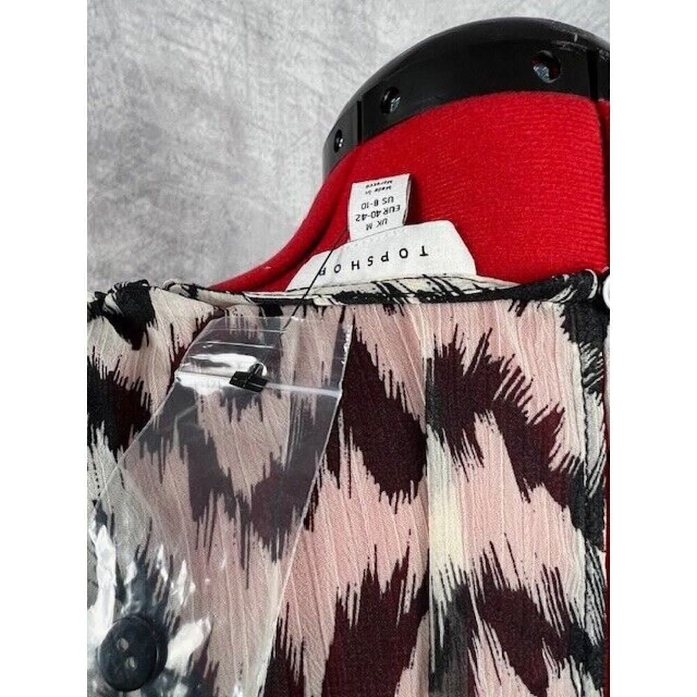 NWT TOPSHOP Animal Print Long Sleeve Minidress US 8-10 $60 - Picture 5 of 7